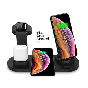 4-in-1 Wireless Charging Dock Station For iPhones, Apple Watches & AirPods 📲