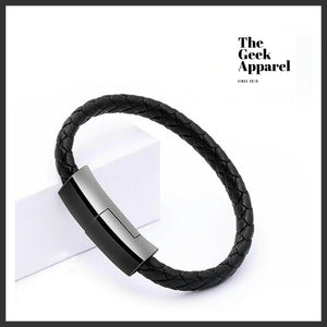 Original Leather USB Bracelet for All Smartphones 📿 - The Geek Apparel