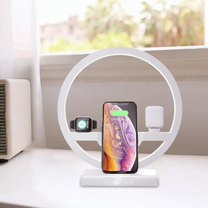 White-led-dock-station-for-apple-watch-iphone