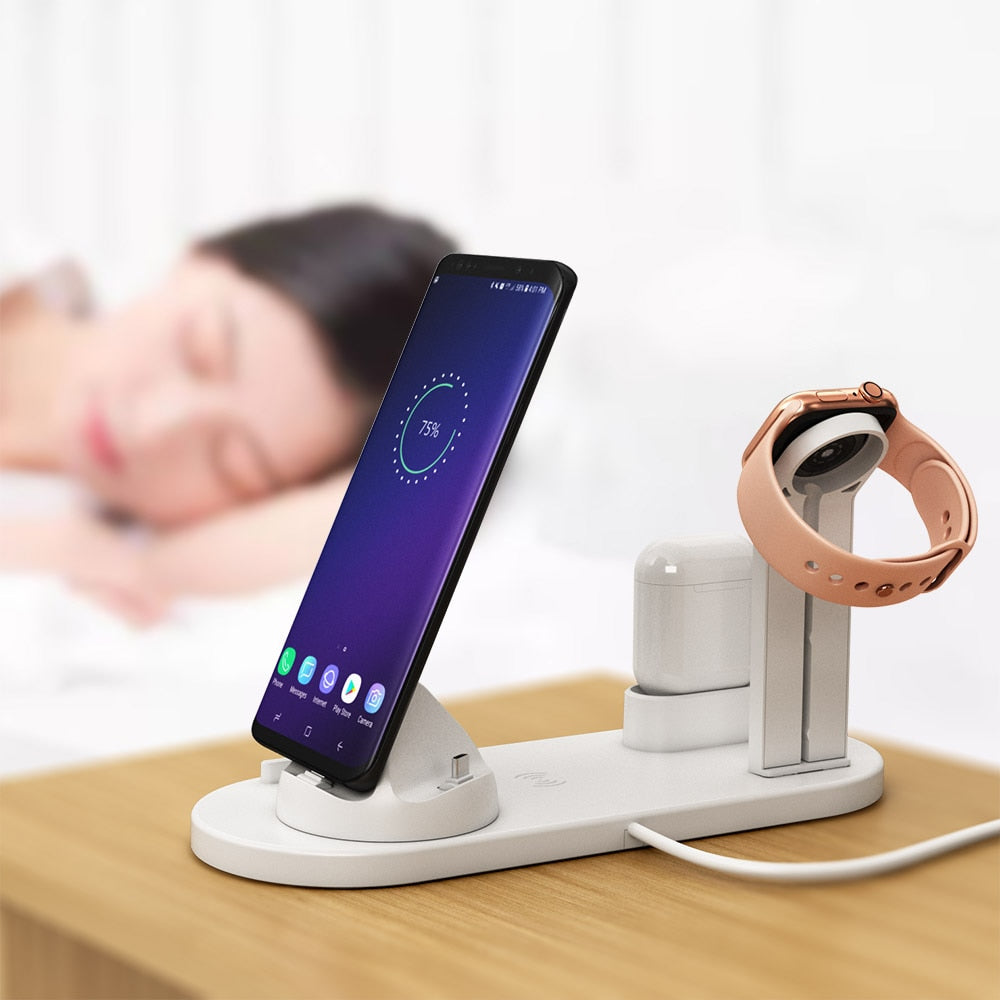 4-in-1 Wireless Charging Dock Station For iPhones, Apple Watches & AirPods 📲